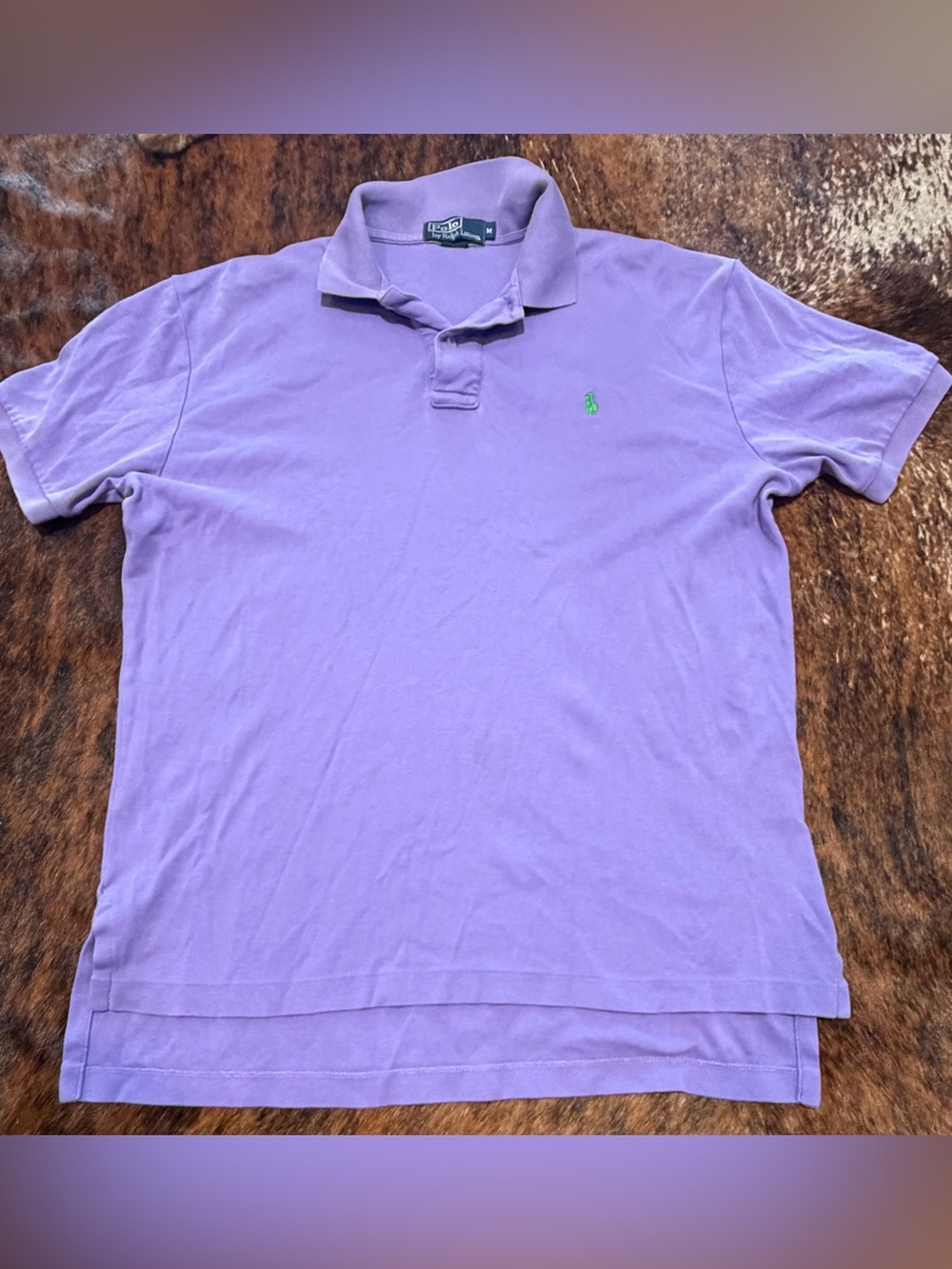 Polo by Ralph Lauren Men's Lavender Classic Fit Polo Shirt vintage size M